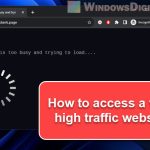How to Access High Traffic or Very Busy Websites