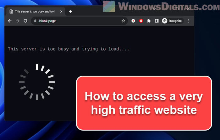 How to Access High Traffic or Very Busy Websites
