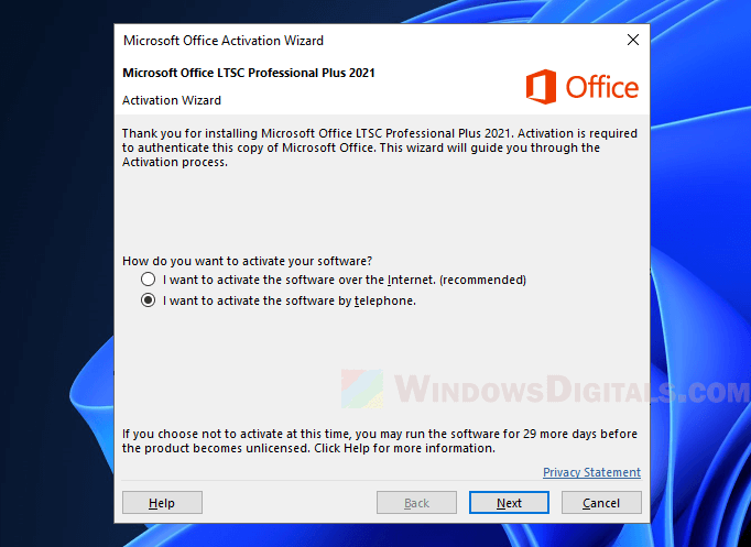 How to Activate Microsoft Office 2021 2019 by Phone