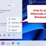 How to Add Hibernate Option in Windows 11