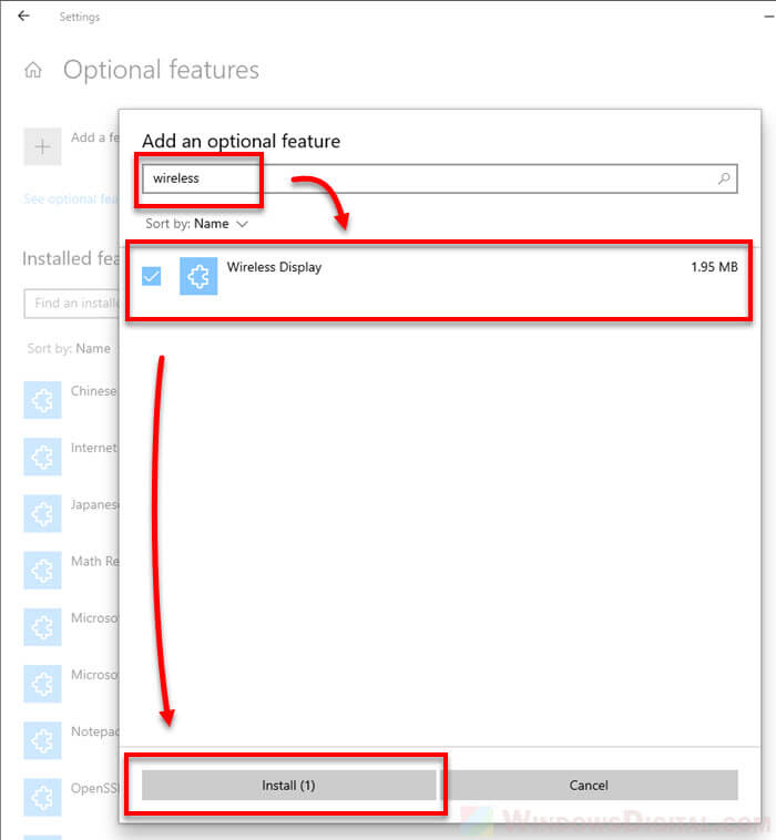 How to Add Wireless Display Feature in Windows 10