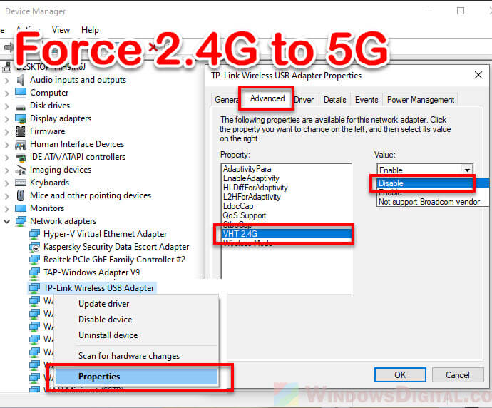 realtek network driver windows 10 does not support 5ghz