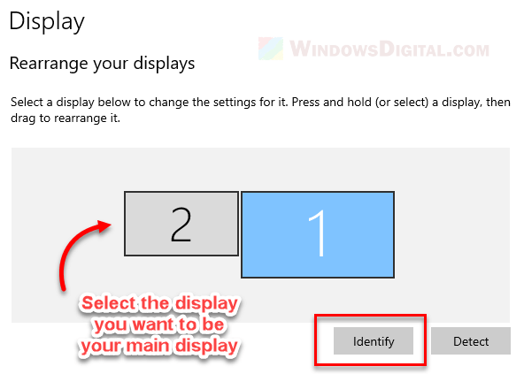 How to Change Main Display on Windows 10