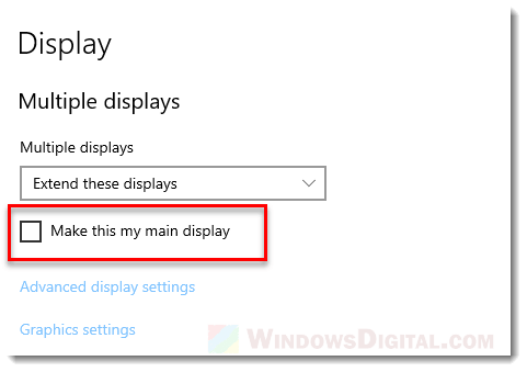 How to Change Primary Monitor on Windows 10