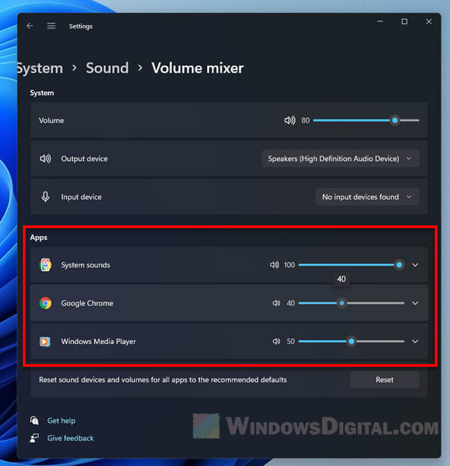 How to Change Volume of Different Apps on Windows 11