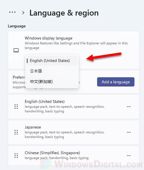 How to Change Windows Display Language Windows 11