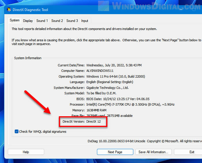 How to Check DirectX Version in Windows 11