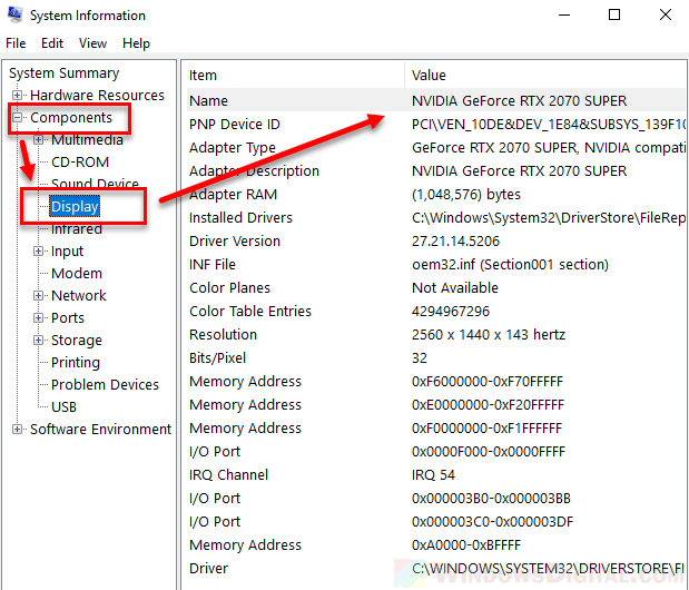 How to Check Graphics Card Memory size GB on Windows 10