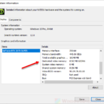 How to Check NVIDIA Graphics Card memory size on Windows 10