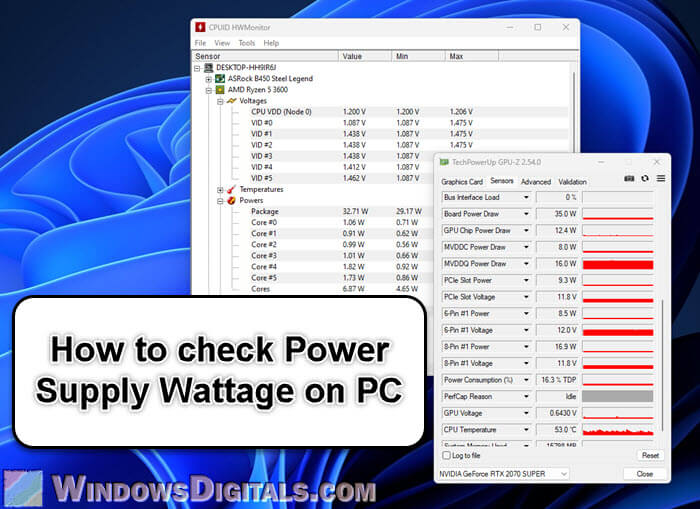 How to Check Power Supply Wattage on Windows 11 or 10 PC