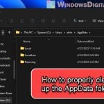 How to Clean Up AppData Folder in Windows 11