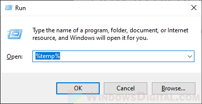 Open Temp Files Folder in Windows 11/10