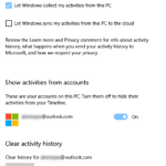 How to Clear Timeline Activity History in Windows 10