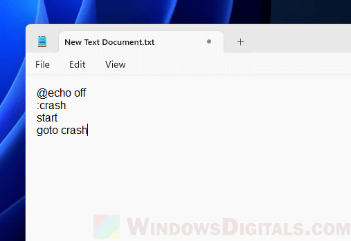 How to Crash Windows 11 using CMD
