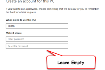 How to Create Local Account Without Password Windows 10
