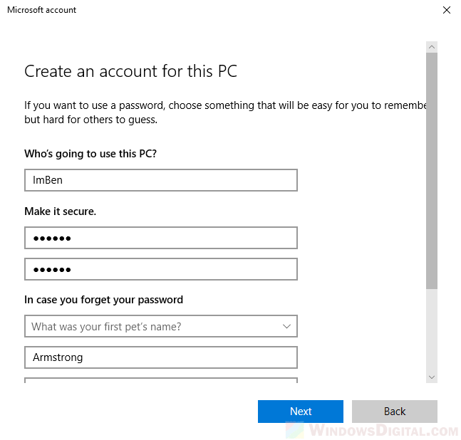 How to Create Local User Account Windows 10