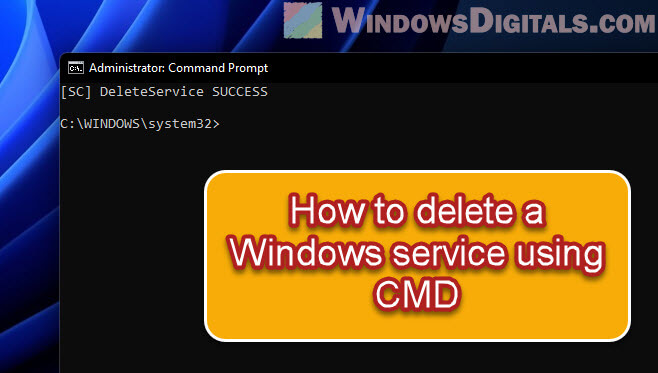 How to Delete a Service in Windows 11 Using CMD