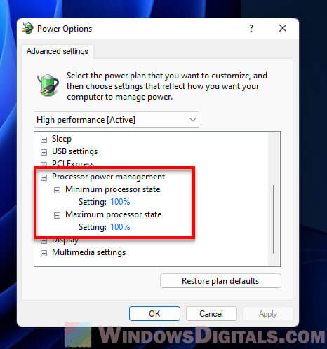 How to Disable CPU Throttling in Windows 11