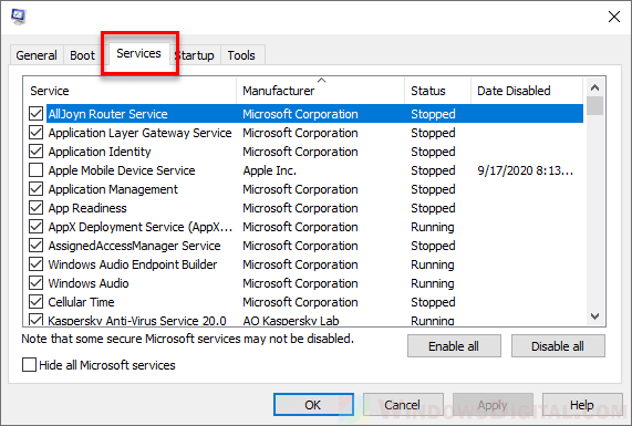 How to Disable Services on Startup Windows 11/10