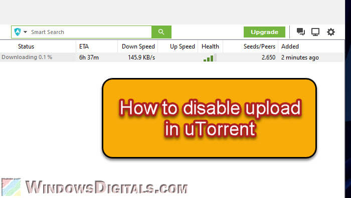 How to Disable uTorrent Upload