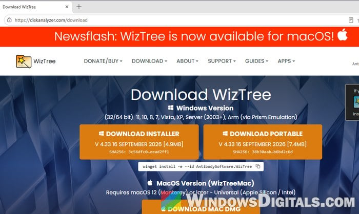 How to Download WizTree Safely from the Official Site