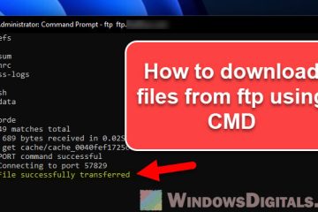 How to Download an FTP File Using CMD in Windows 11