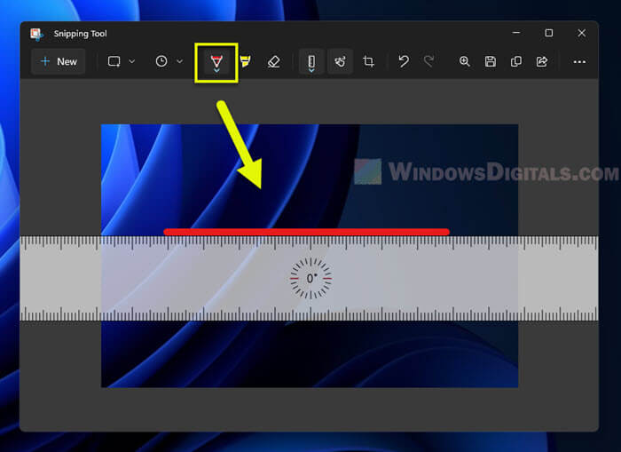 How to Draw a Straight Line in Snipping Tool