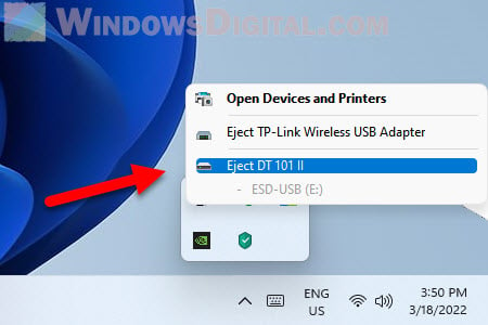 How to Eject USB drive in Windows 11