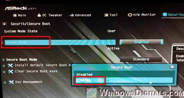 How to Enable Secure Boot on ASRock motherboard