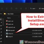 How to Extract InstallShield Setup.exe