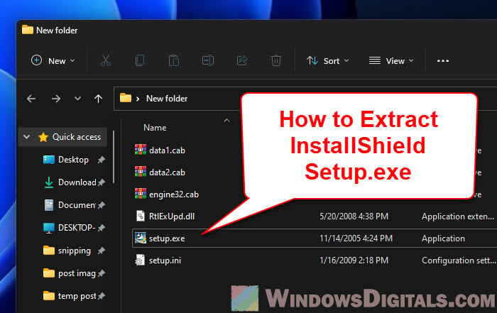 How to Extract InstallShield Setup.exe