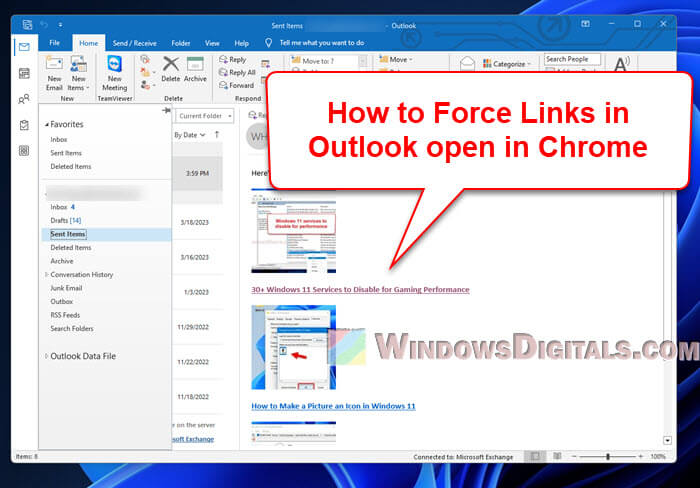 link in mail openen in chrome