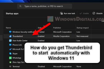 How to Get Thunderbird to Start with Windows 11