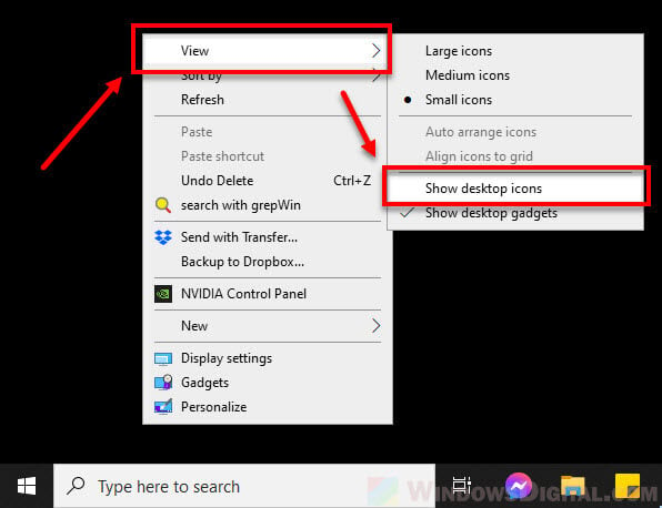 How to Hide or Show All Desktop Icons in Windows 10