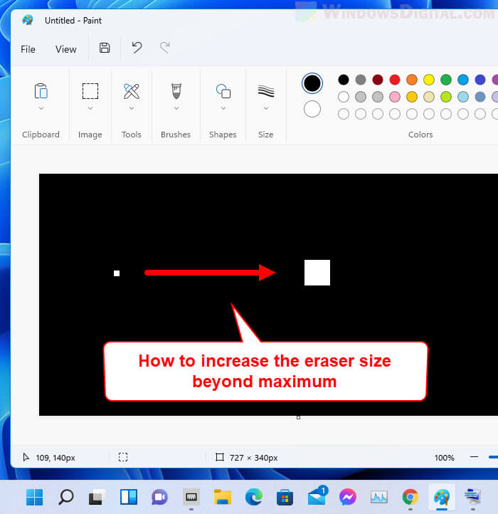 How to Increase Eraser Size in Paint Windows 11