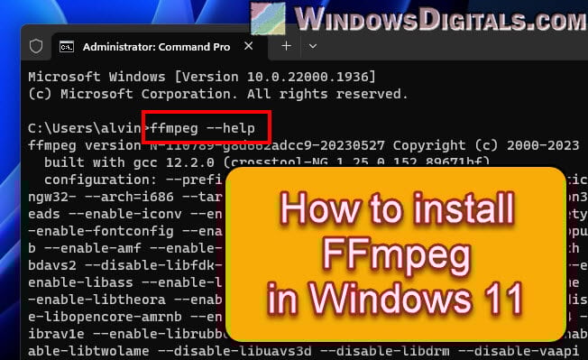 How to Install FFmpeg in Windows 11 for Python