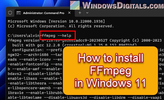 How to Install FFmpeg in Windows 11 for Python