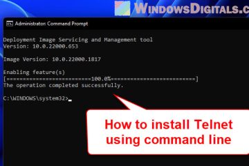 How to Install Telnet via CMD or PowerShell in Windows 11