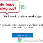 How to Leave a Microsoft Family Group as a Child Account
