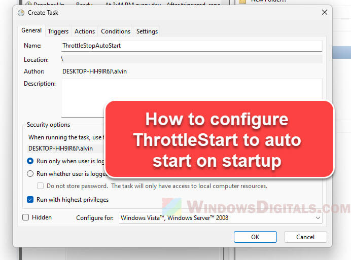 How to Make ThrottleStop Start with Windows 11