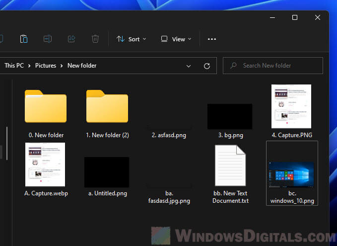 How to Manually Sort Files in a Folder Windows 11