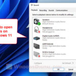 How to Open The Old Sound Settings in Windows 11