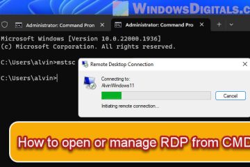 How to Open an RDP Connection via CMD in Windows 11