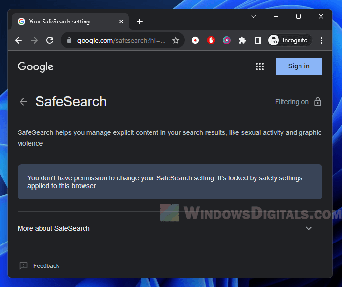 How to Permanently Lock SafeSearch on Google in Chrome