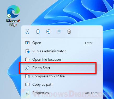 How to Pin app to Start menu Windows 11