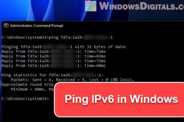 How to Ping IPv6 Address in Windows 11 or 10