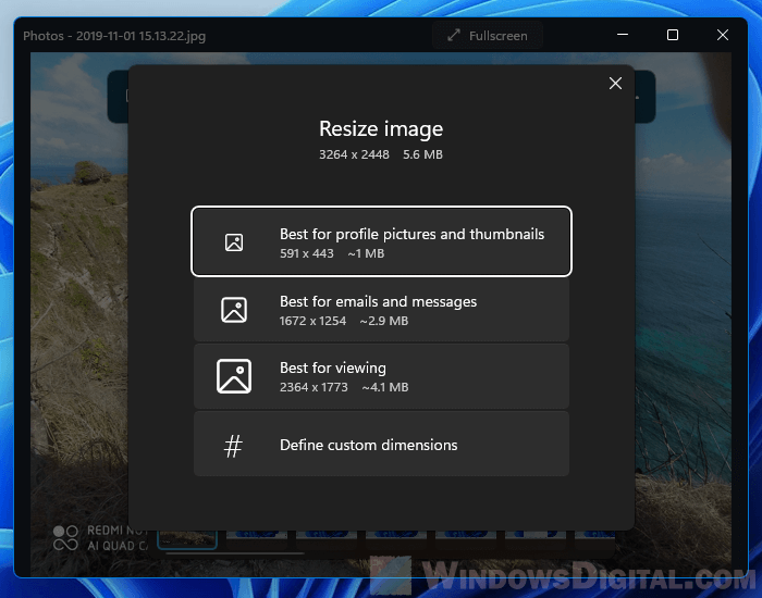 Bagaimana cara mengurangi ukuran file foto di Windows 11?