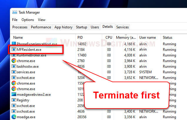 How to Remove MFResident.exe in Windows 11