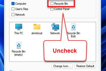 How to Remove Recycle Bin From Desktop Windows 11