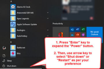 How to Restart or Shutdown Windows 10 With Keyboard